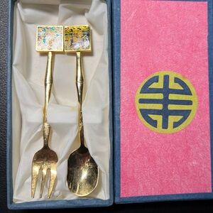 Korean Folk Metal Arts Spoon and Fork